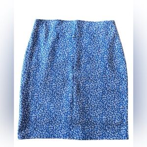 Hollister Blue Floral Skirt Pull On Mini 100% Cotton